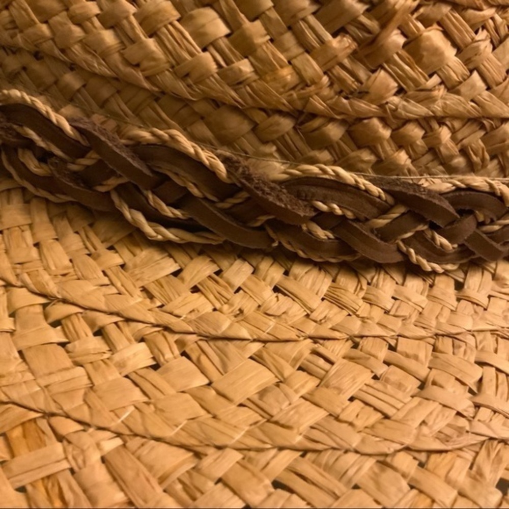Scala Wicker Hat W/Braid Strap Detail - image 3